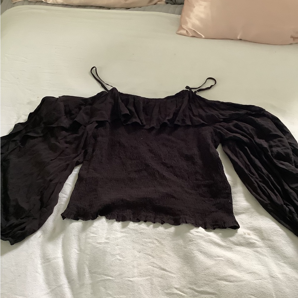 INC Elegant Black Off-Shoulder Women's Top